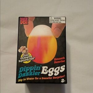 Nee Doh Dippin' Dazzler Eggs - Smooth Sunrise (Orange, Pink, White)